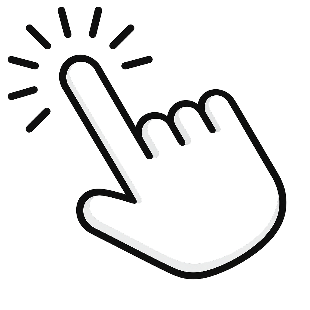 White glove click hand icon